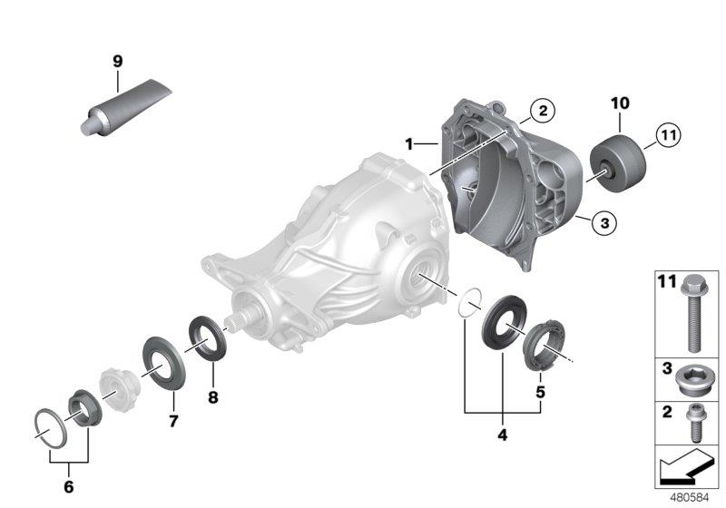 Diagram Rear-axle-drive parts for your 1975 BMW 530i   