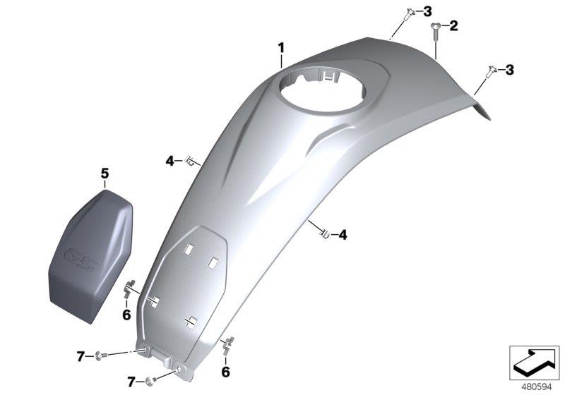 Diagram Tank cover, center for your BMW