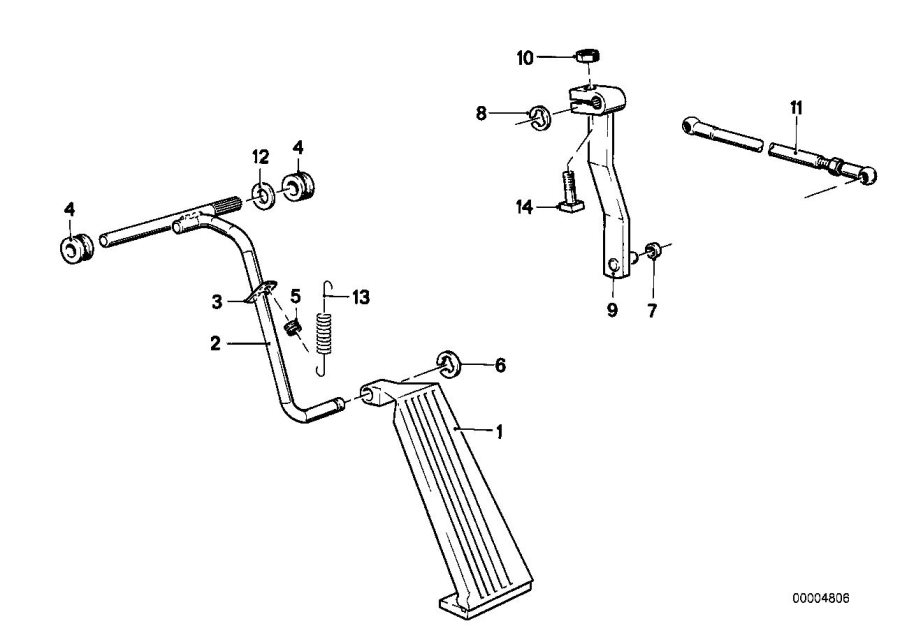 Diagram Accelerator PEDAL/ROD assy for your BMW M340i  