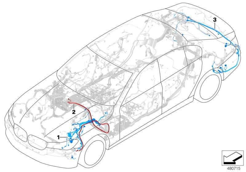 Diagram Scope of repair work main wiring harness for your BMW