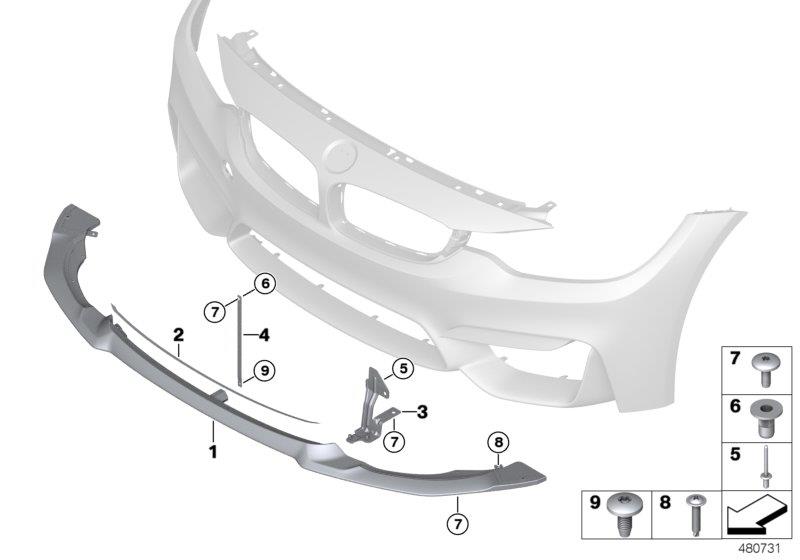 Diagram SPOILER FRONT for your 2006 BMW M3   