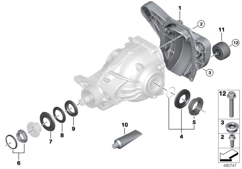 Diagram Rear differential single parts - 225AL for your BMW