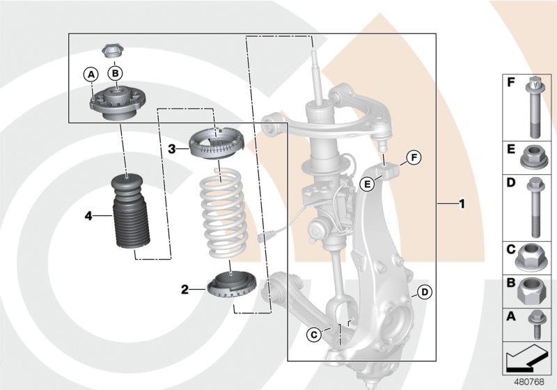 Diagram Repair kit for support bearing for your 1995 BMW