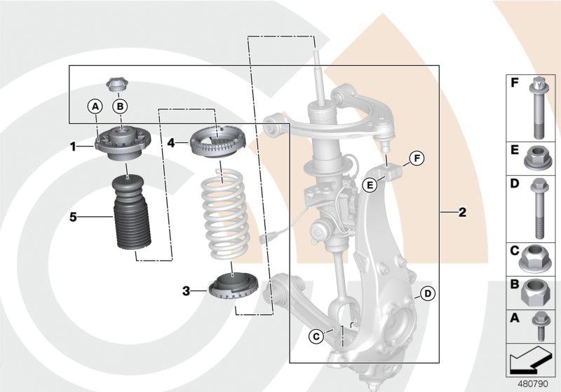 Diagram Installation kit support bearing for your 1987 BMW M5   