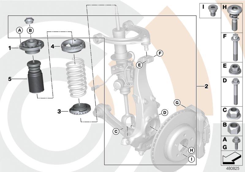Diagram Installation kit support bearing for your 1988 BMW M5   