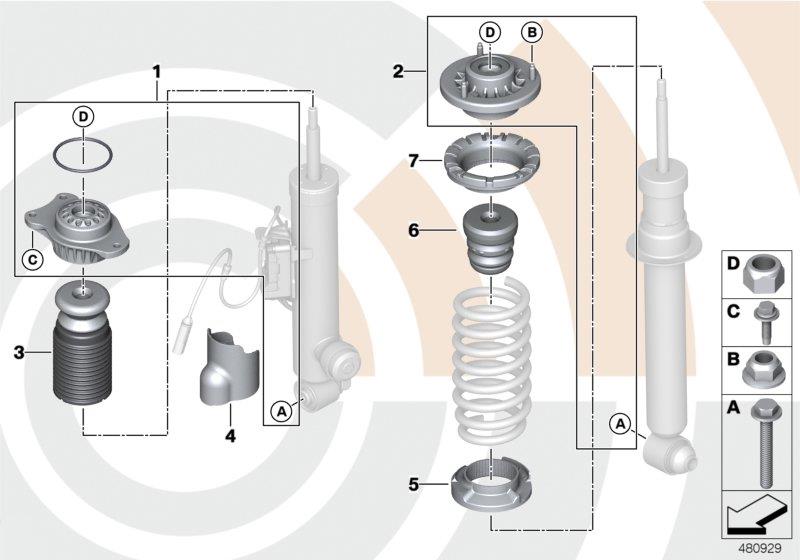 Diagram Repair kit for support bearing for your 2016 BMW 535i Sedan  