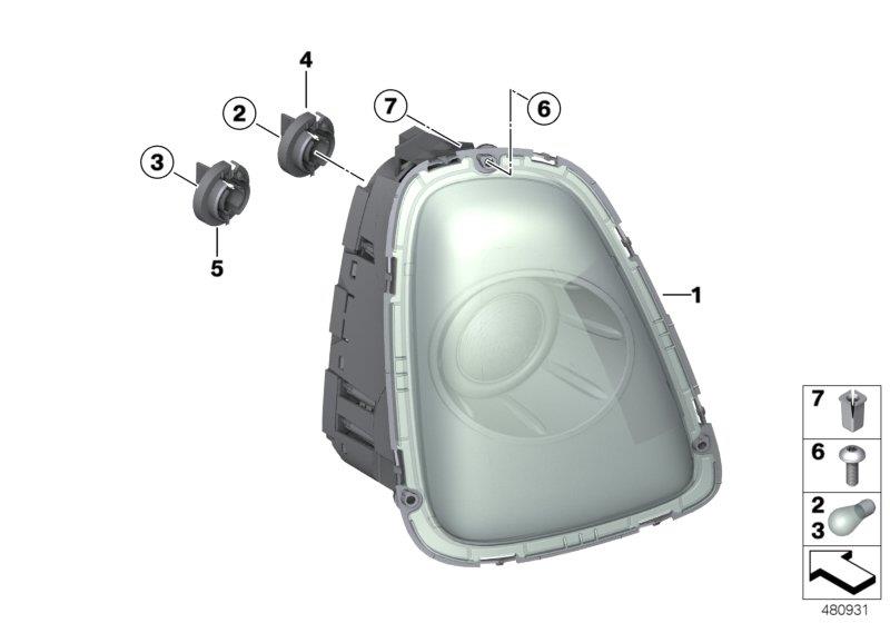 Diagram Rear light for your MINI