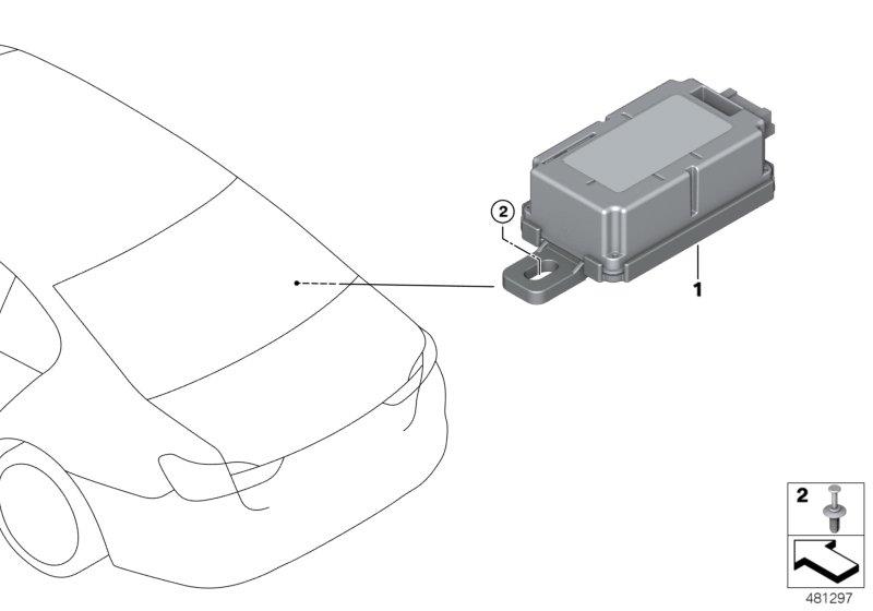 Diagram Control unit f radio remote control for your 2018 BMW M6   