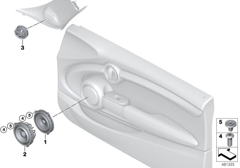 Diagram SINGLE PARTS F FRONT DOOR HIFI SYSTEM for your MINI John Cooper Works  