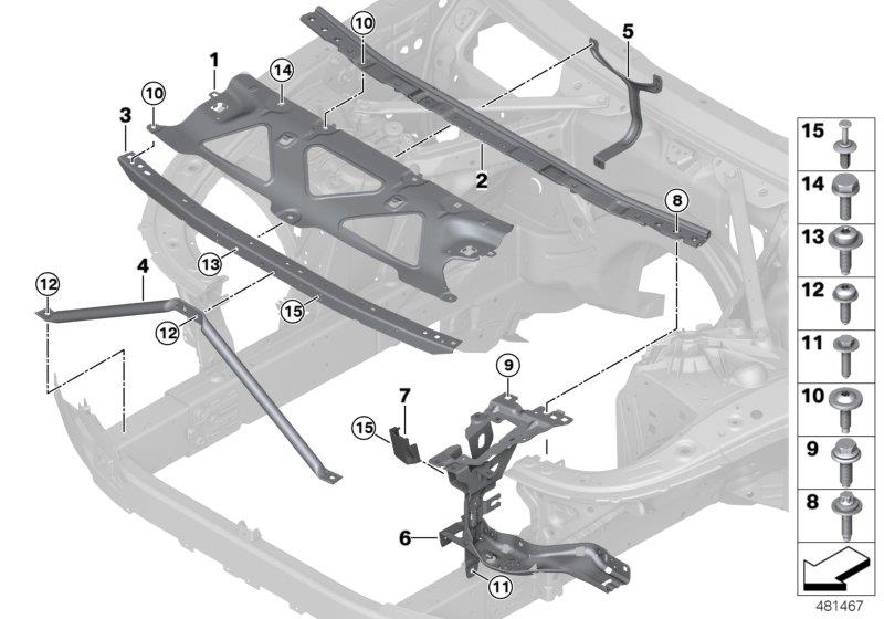 Diagram FRONT PANEL for your BMW