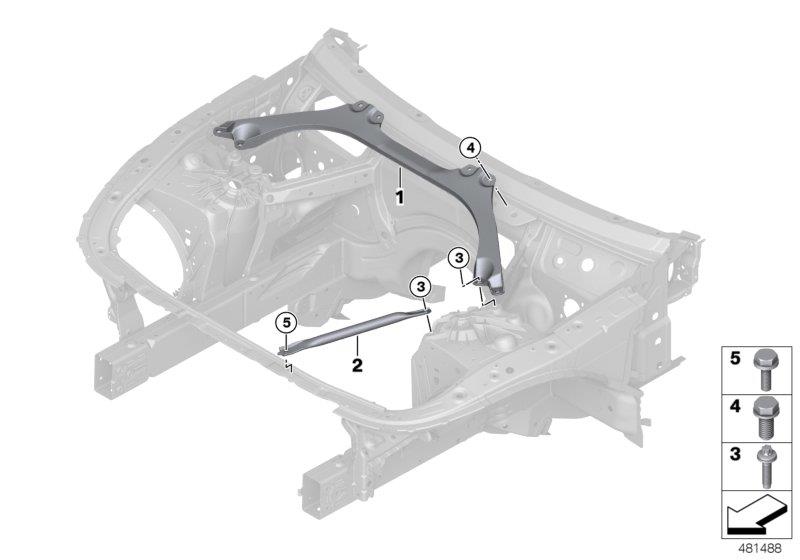 Diagram Reinforcement for body, front for your BMW X2  