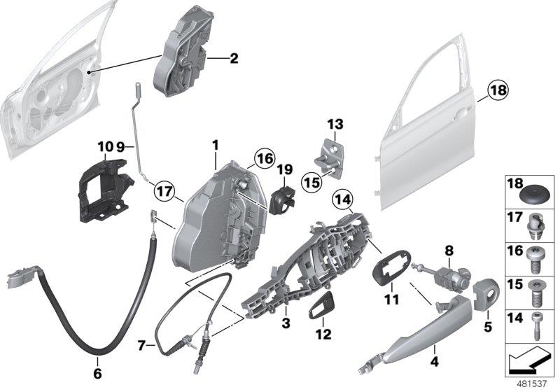 Diagram Locking system, door, front for your 2014 BMW 328iX   
