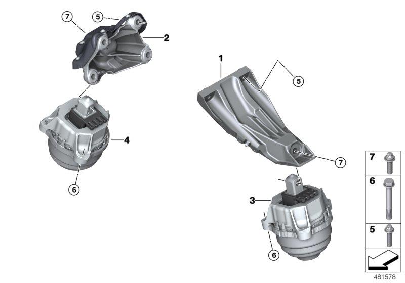 Diagram Engine Suspension for your BMW