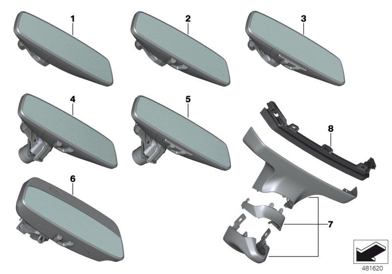 Diagram Interior mirror for your 2005 BMW X3  3.0i 