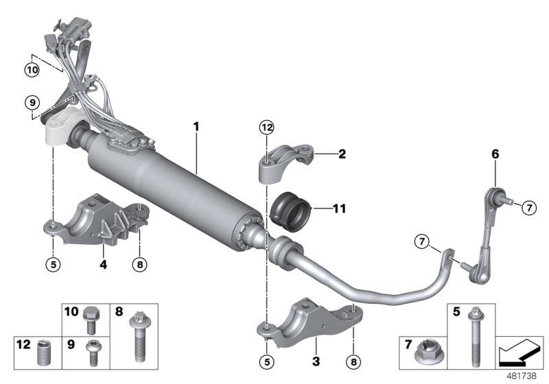 Diagram Stabilizer, front / Dynamic Drive, AWD for your 2010 BMW M6   