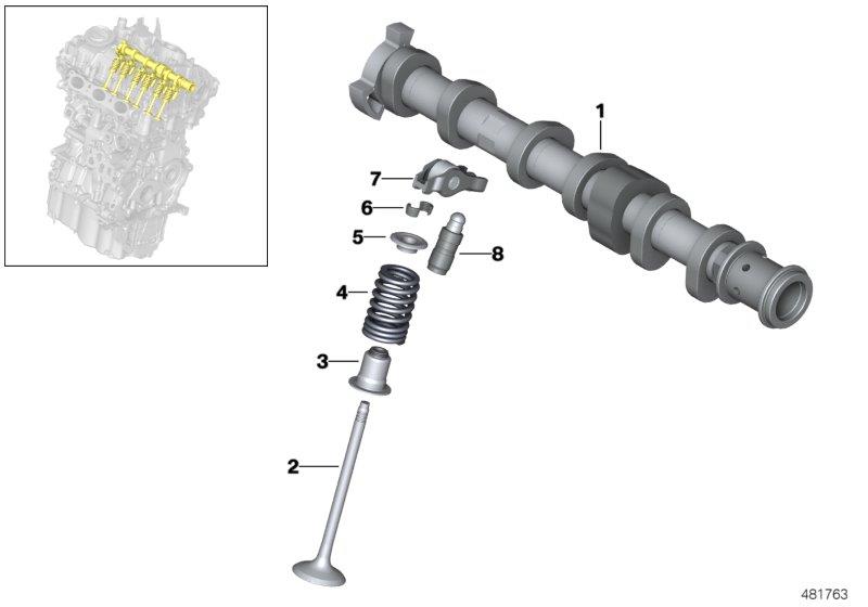 Diagram Valve timing gear, camshaft, outlet for your 2023 BMW X1   