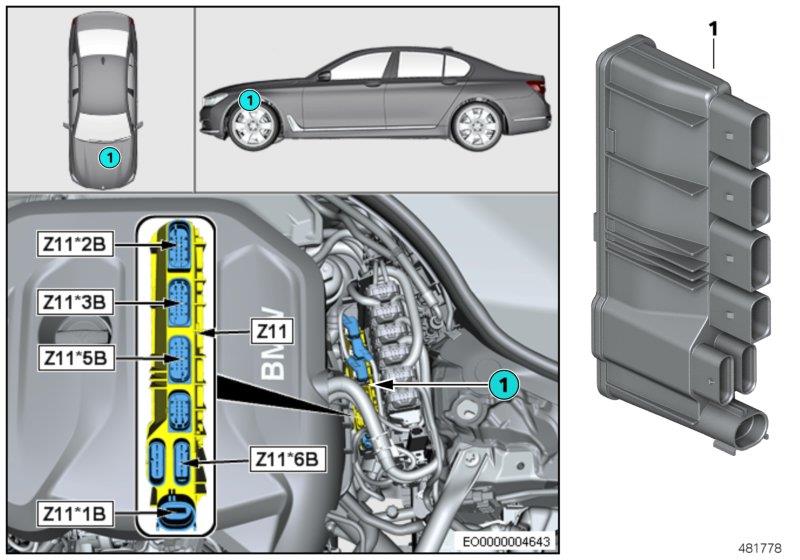 Diagram Integrated supply module Z11 for your BMW M6  