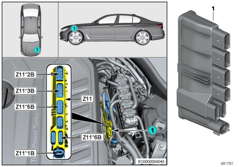 Diagram Integrated supply module Z11 for your BMW M6  