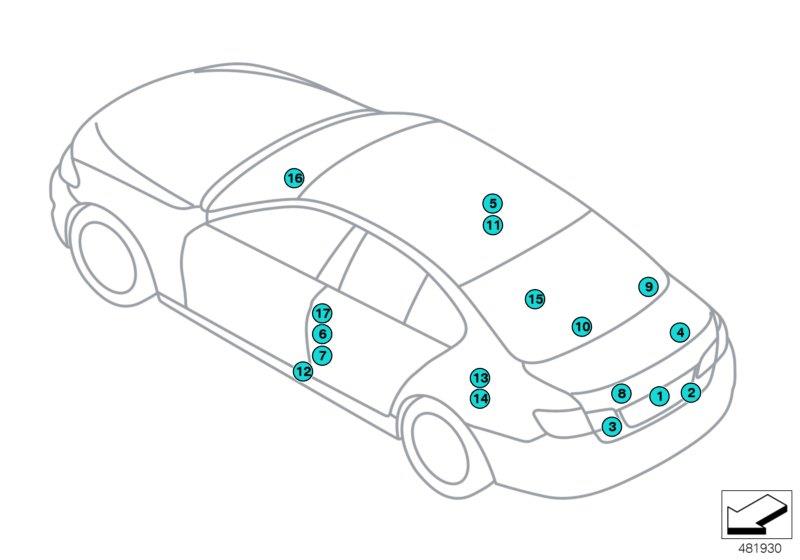Le diagramme Diverses plaques indicatrices pour votre BMW M5  