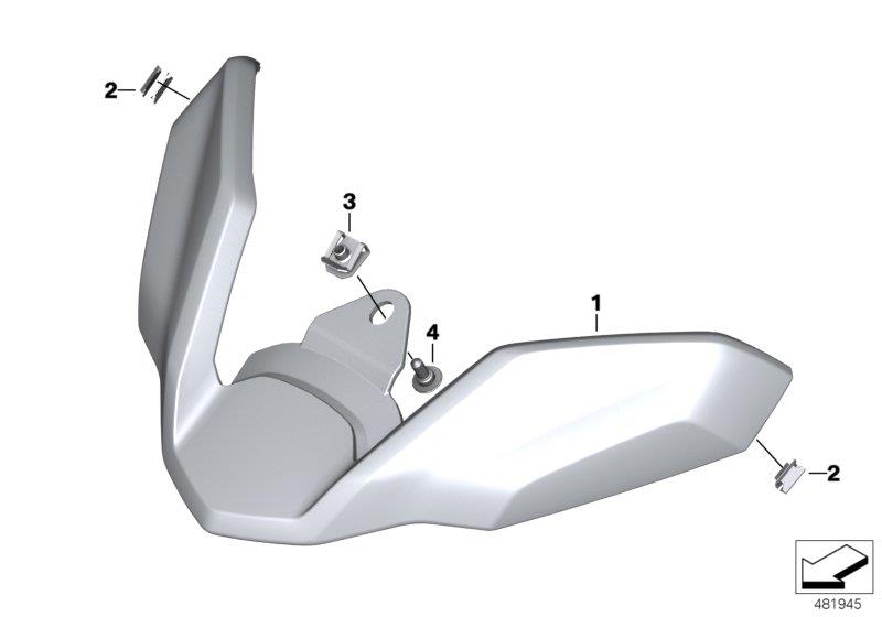 Diagram Extension front-wheel cover for your 2008 BMW R1200GS Adventure   