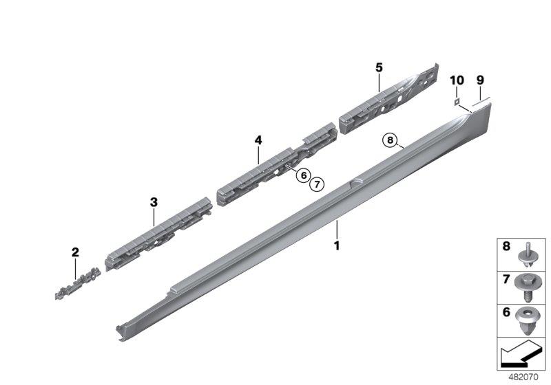 Diagram M cover for rocker panel / wheel arch for your 2023 BMW M4 CSL   