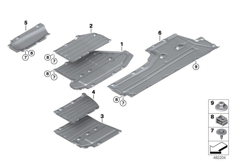 Diagram Underfloor coating for your 2007 BMW M6   