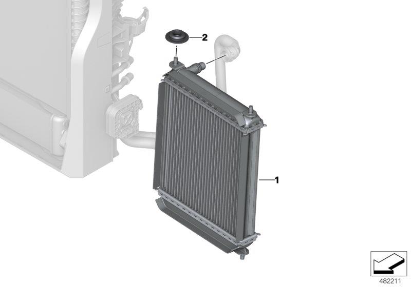 Diagram remote radiator for your 2022 BMW 530i Sedan  