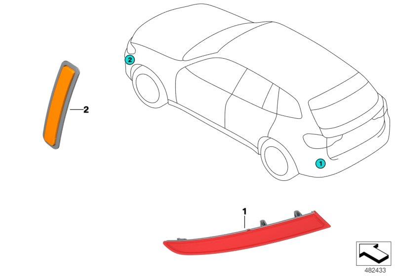 Diagram Reflector for your BMW