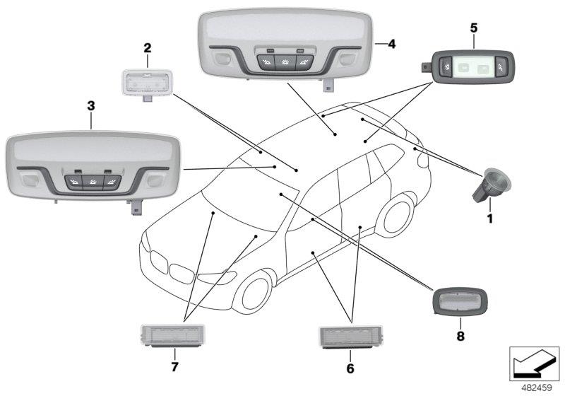 Diagram Various lamps for your 2012 BMW M6   