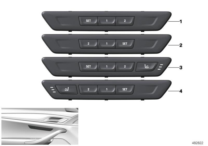 Diagram Seat functions driver"s side for your BMW