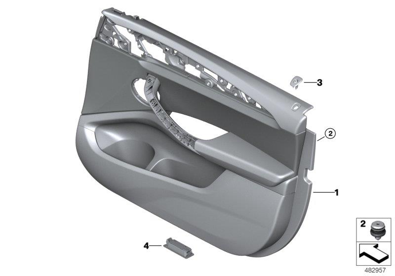 Diagram Door trim panel, front for your BMW