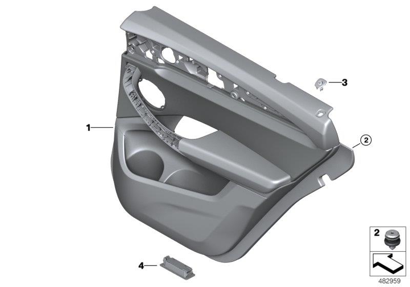 Diagram Door trim, rear for your 2018 BMW M6   