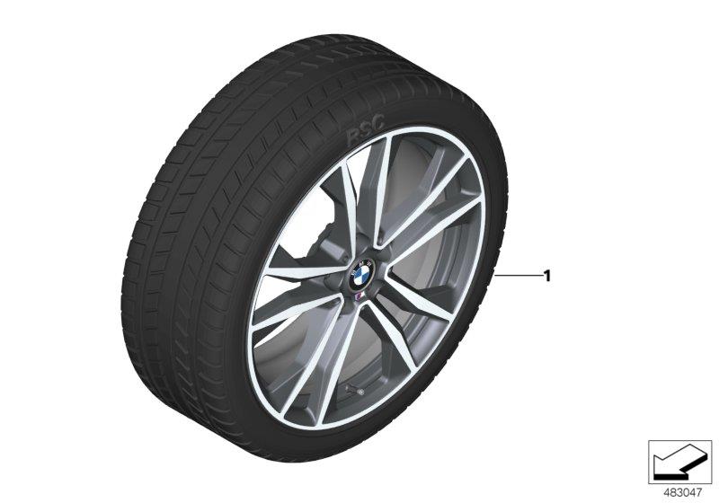 Diagram Winter wheel w.tire M doub.sp.715M-19" for your BMW