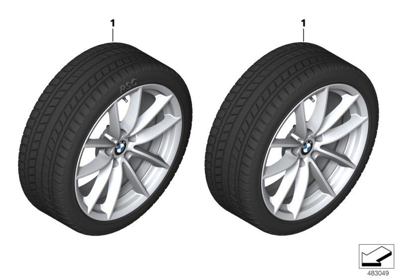 Diagram Winter wheel with tire V-spoke 618 - 18" for your 2020 BMW X4   