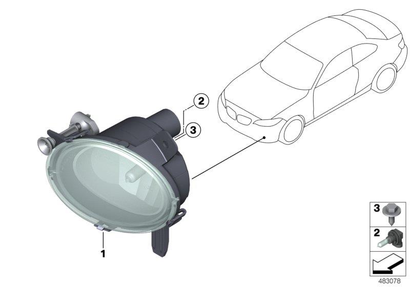 Le diagramme Phares anti-brouillard pour votre BMW