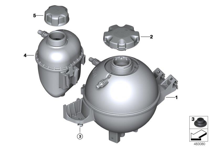 Diagram Expansion tank for your 1988 BMW M6   