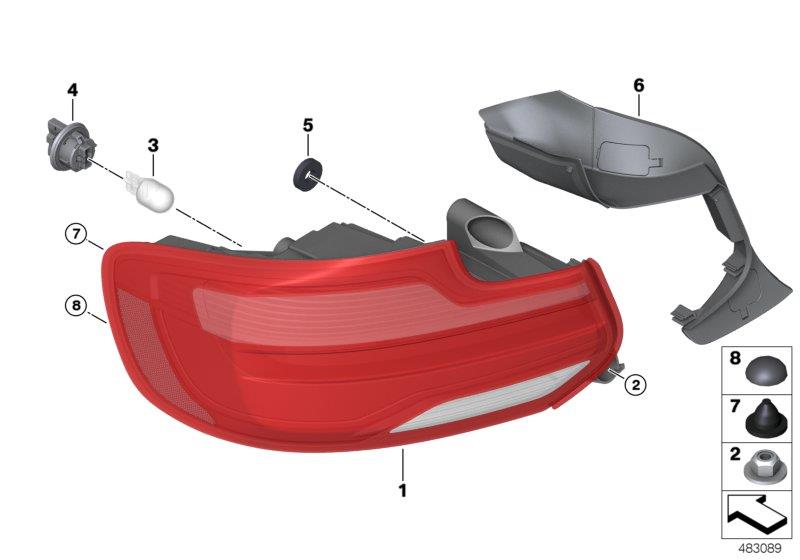 Diagram Rear light for your BMW M2  