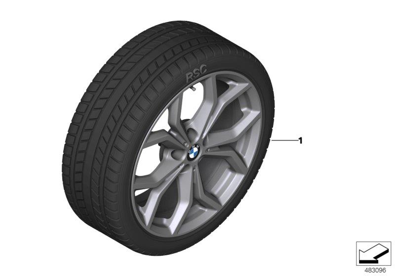 Diagram Winter wheel with tire Y-spoke 694 - 19" for your BMW