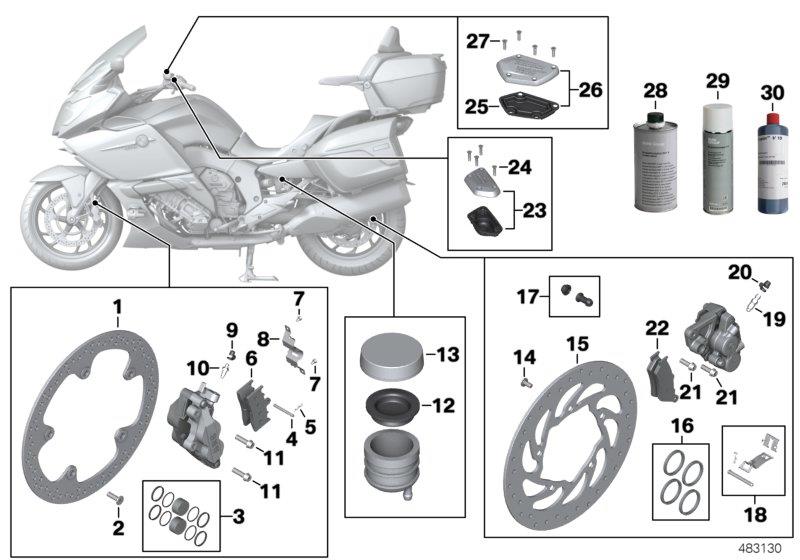 Diagram Brake service for your 2018 BMW R1200R   