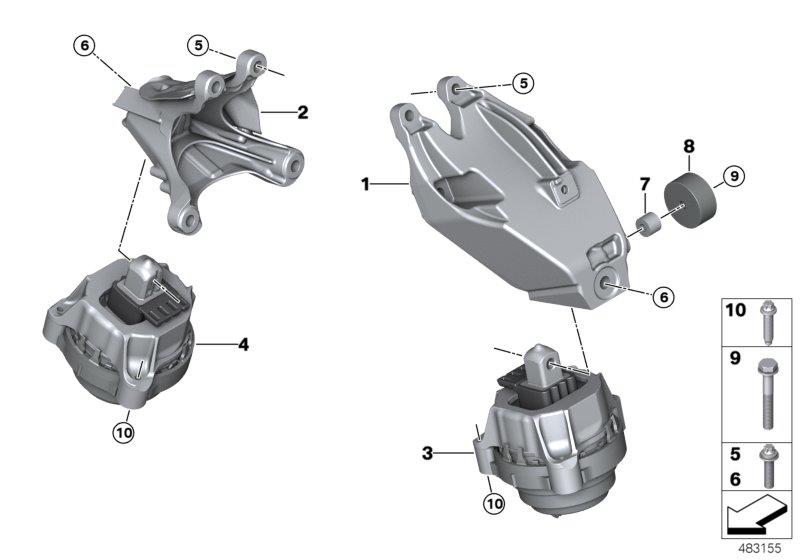 Diagram Engine Suspension for your 2020 BMW X4  30iX 