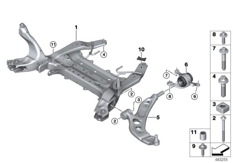 Diagram Front axle support/wishbone for your MINI