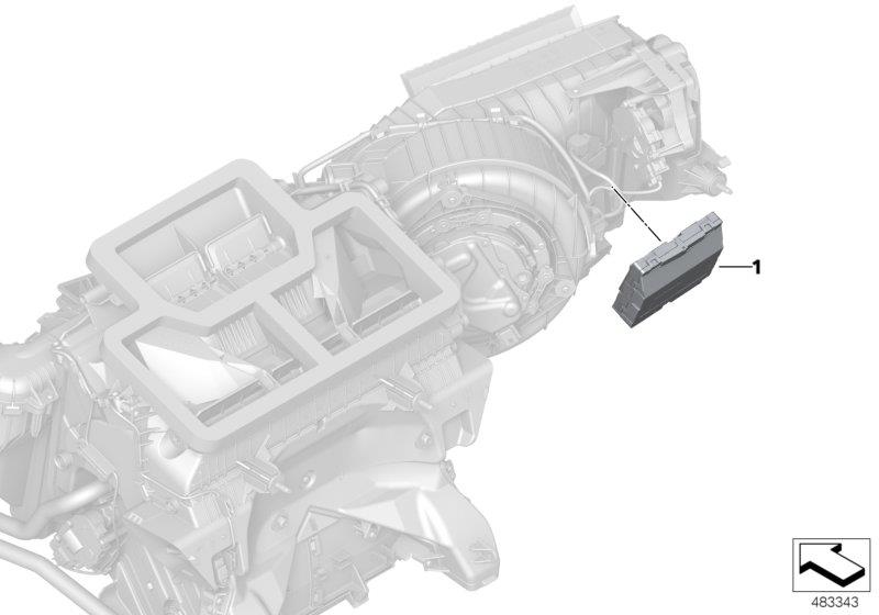 Diagram CONTROL UNIT AIR CONDITIONING SYS. for your BMW