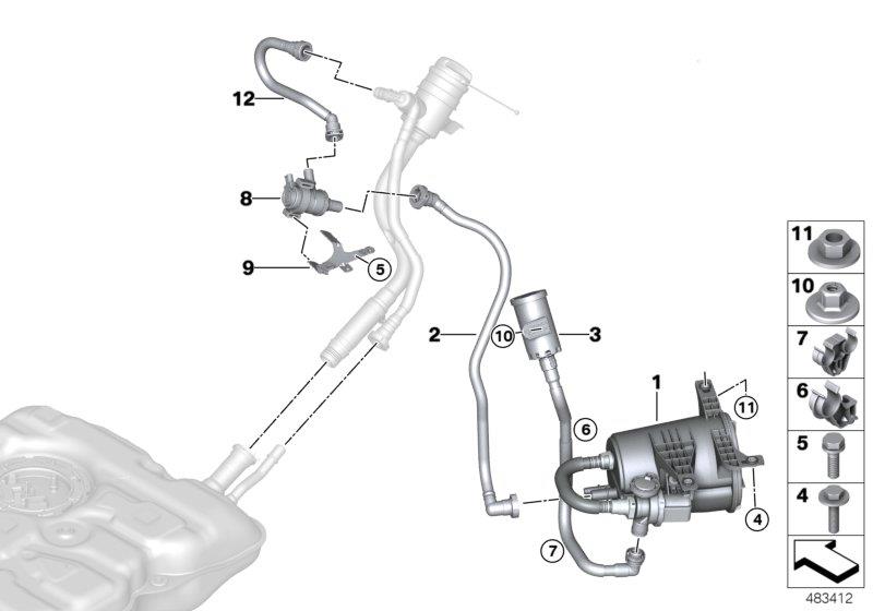 Diagram Activated Charcoal Filter for your BMW