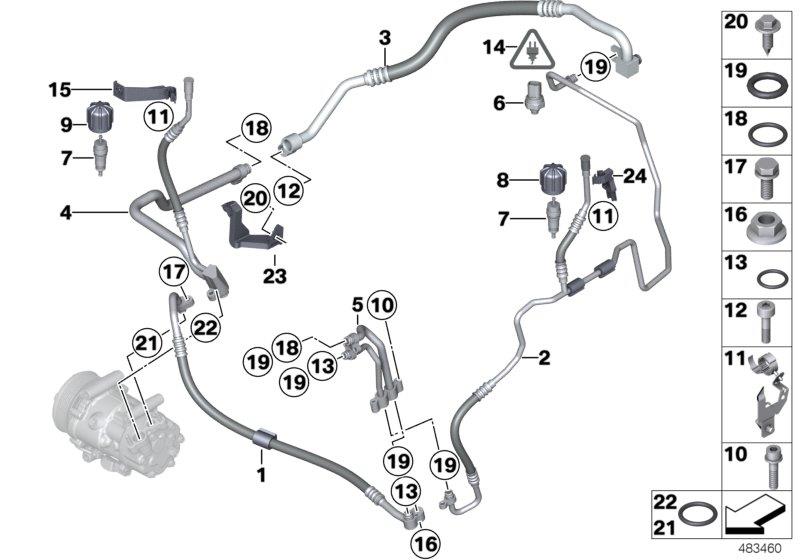 Diagram Coolant lines for your MINI