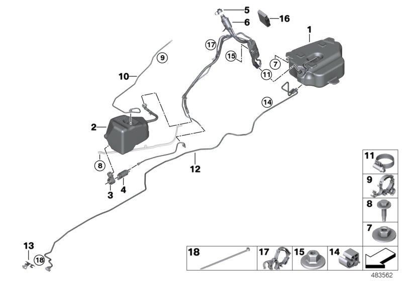 Diagram SCR system for your 2010 BMW 650i   