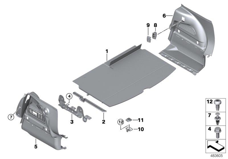 Diagram Retrofit level cargo floor for your MINI