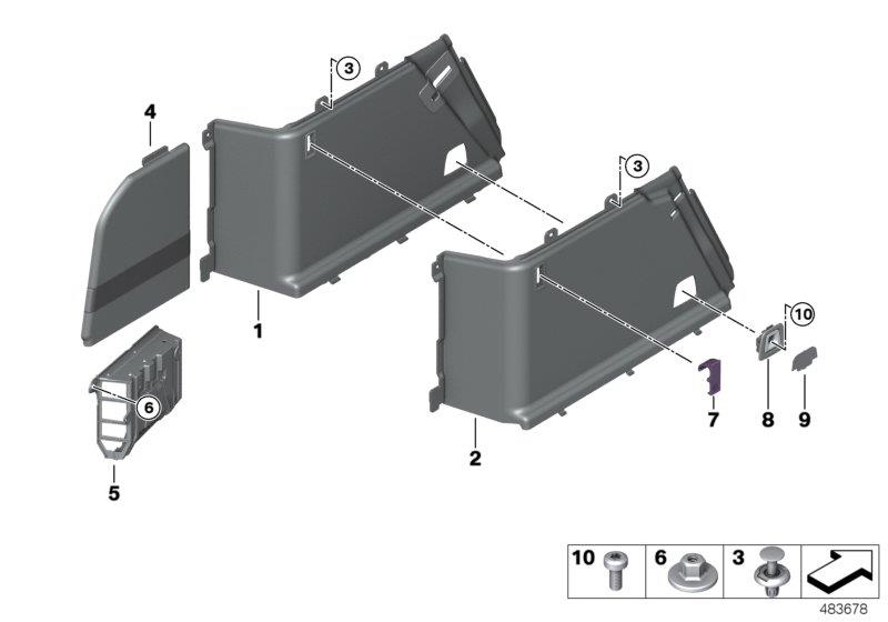 Diagram Left trunk trim for your 2007 BMW M6   