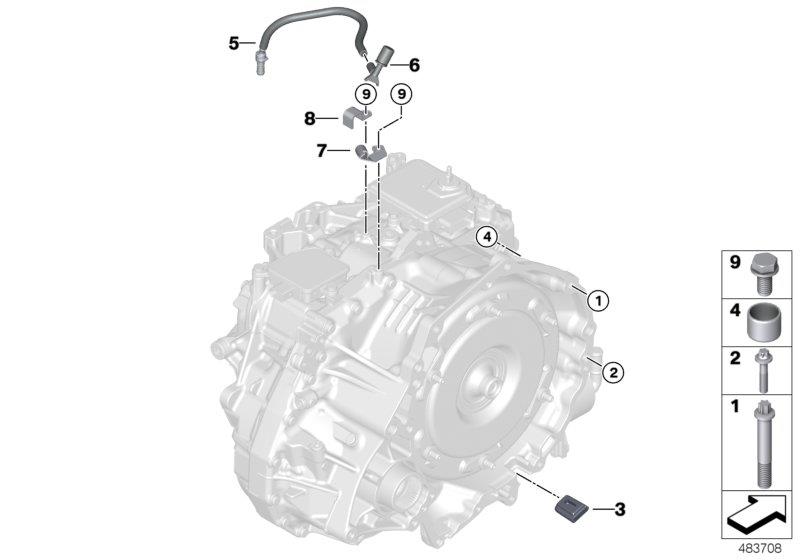 Diagram GA8G45AW transm.attachment/mounted parts for your 2017 BMW M4 GTS   