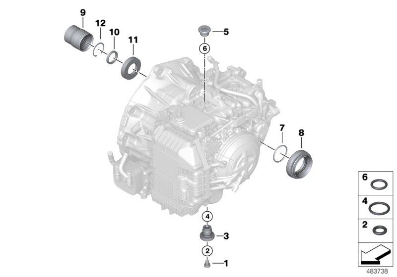 Diagram GA8G45AW mount.parts/seals all-wh.dr.ve. for your BMW