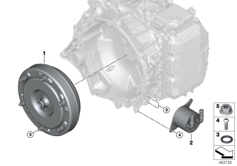 Diagram GA8G458W torque conv./transm.oil cooler for your 2008 BMW M6   